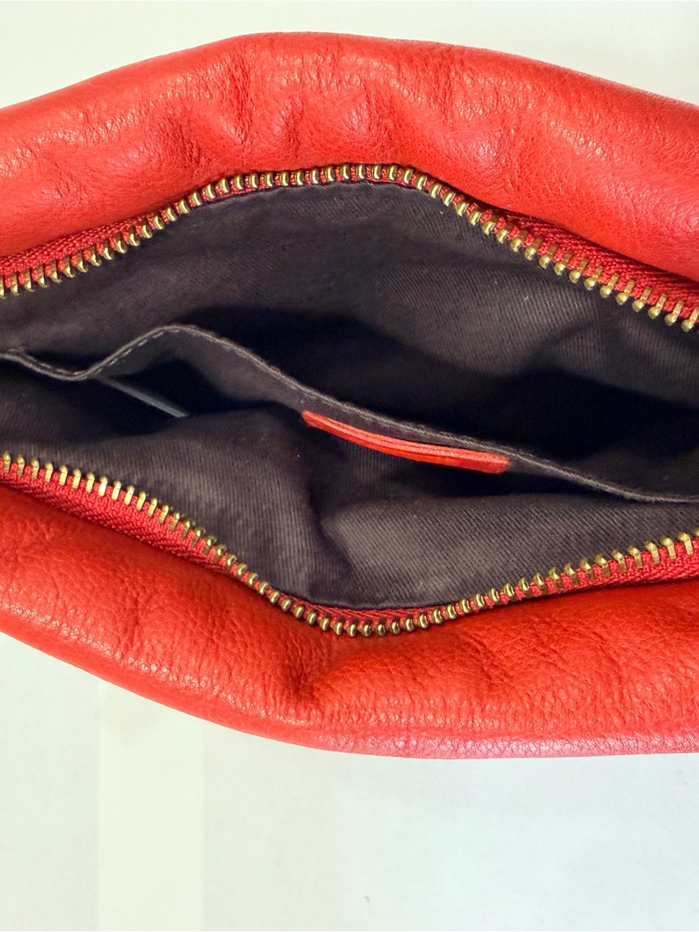 Madewell Red Leather Quilted Crossbody Bag - Picture 4 of 11